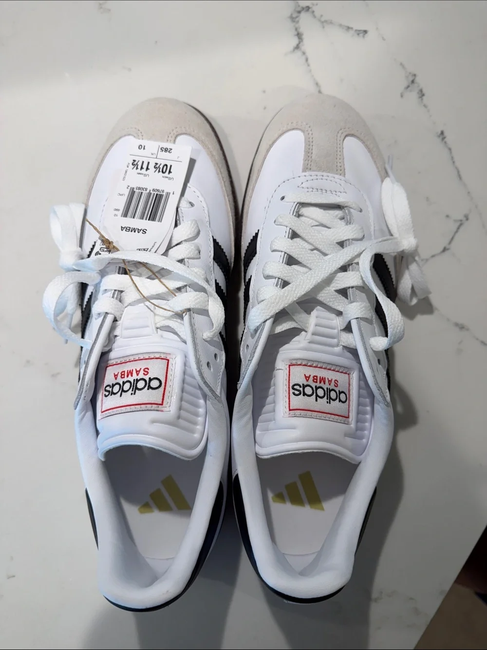 BRAND NEW adidas Samba Classic White Black Sneakers with Gum Sole